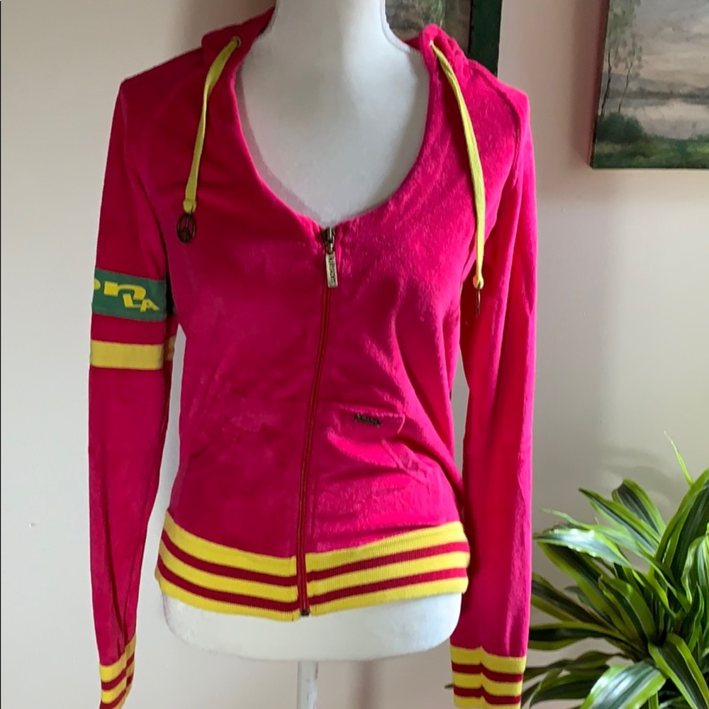Kitson LA  Adorable Terry Cloth “Smile” Hoodie